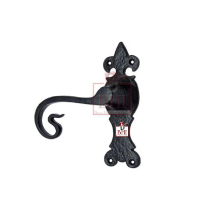Cast Iron Door Handle On Plate 170mm #1446 - Image 4