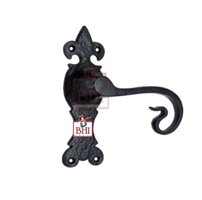 Cast Iron Door Handle On Plate 170mm #1446 - Image 5