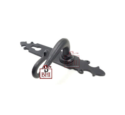 Cast Iron Door Handle On Plate 260mm #1449 - Image 3