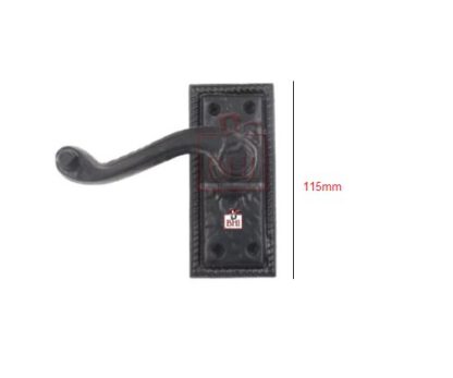Cast Iron Door Handle On Plate 115mm #1452 - Image 2
