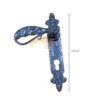 Cast Iron Europe Lever Door Handle On Plate With Euro Cylinder Keyhole 92x255mm #1453 - Image 2