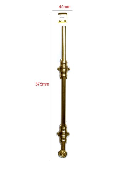 Brass Sliding Barrel Latch Lock Brass Bolt Door Buckle Antique Latch Door Lock for Doors Windows Fences，Sliding bolt lock Nostalgic American style Polish Brass Finish 375mm #1544 - Image 2