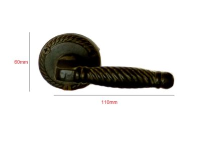 Cast Iron Door Handle On Rose 110mm #1564 - Image 2