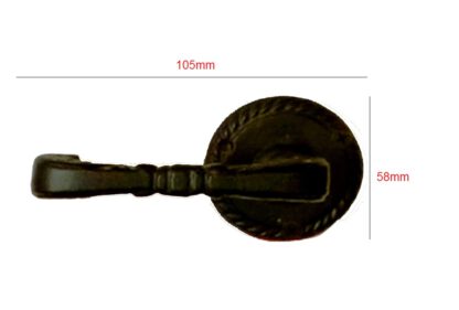 Cast Iron Door Handle On Rose 105mm #1570 - Image 2
