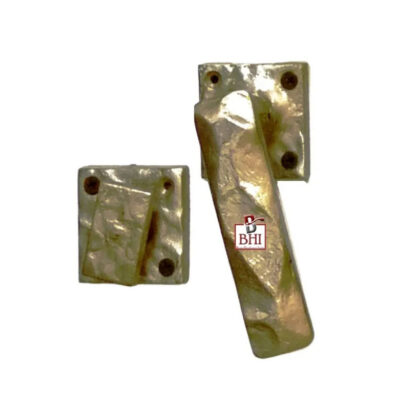 Brass Lever On Rose Medieval + Turn Button Set 110mm #1572