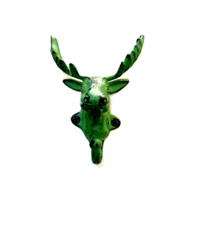 Cast Iron Animal Coat Hook"REINDEER" Style 155mm#1585 Patina Finish