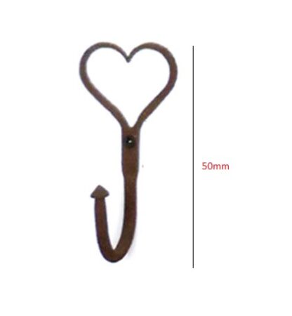 Hand Forged Iron Coat Hook "Heart" 50mm #1682 - Image 2