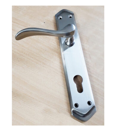 Brass Door Handle On Plate  250mm #196