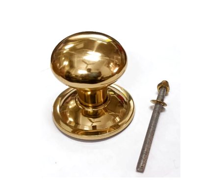 BRASS FIXED DOOR KNOB FRENCH STYLE 75mm#1987