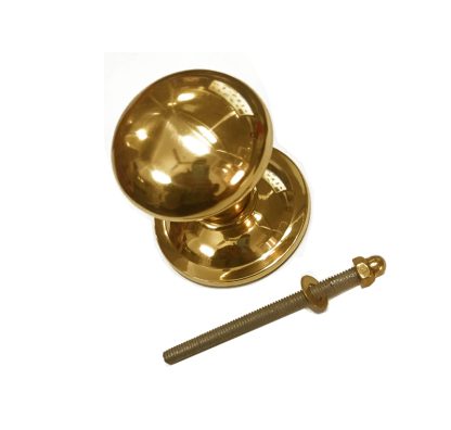 BRASS FIXED DOOR KNOB FRENCH STYLE 75mm#1987 - Image 3