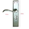 BRASS DOOR HANDLE ON PLATE 200mm#203 - Image 2