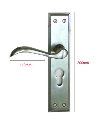 BRASS DOOR HANDLE ON PLATE 200mm#203 - Image 2