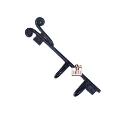 Hand Forged Iron Wall Hook-Two Hangers 205mm #234 - Image 4