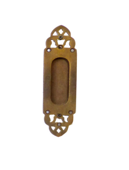 Traditional Vintage Patina Flush Pull Door Handle Sliding Door Flush Handle with Fixing Screw for Drawer Cabinet Wardrobe Sliding Doors 165mm #2407