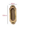 Traditional Vintage Brass Antique Flush Pull Door Handle Sliding Door Flush Handle with Fixing Screw for Drawer Cabinet Wardrobe Sliding Doors 120mm #2409 - Image 2