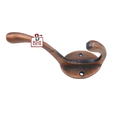 Cast Iron Hat & Coat Hook 115mm #2528 Copper Antique Finish