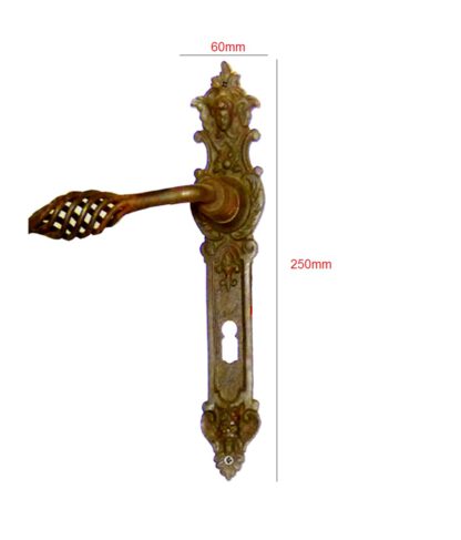 Brass Door Handle On Plate 250mm #2589 - Image 2