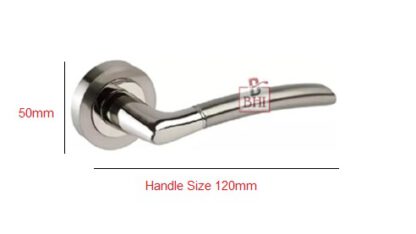 Aluminum Door Pull Handle On Rose 120mm #2602 - Image 2