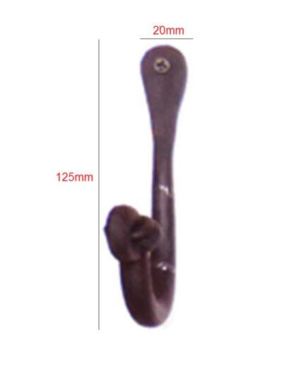 Hand Forged Wrought Iron Knot style Coat Hook Hanger 125mm #2607 - Image 2