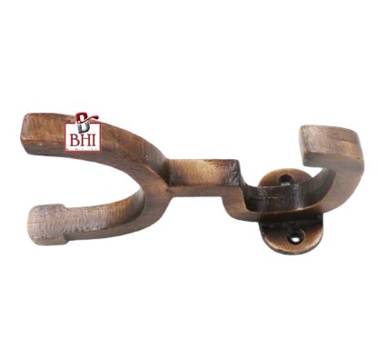 Cast Iron Hat & Coat Hook 130mm #2619 Copper Antique Finish - Image 3
