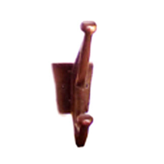 Cast Iron Hat & Coat Hook 140mm #2637 Copper Antique Finish