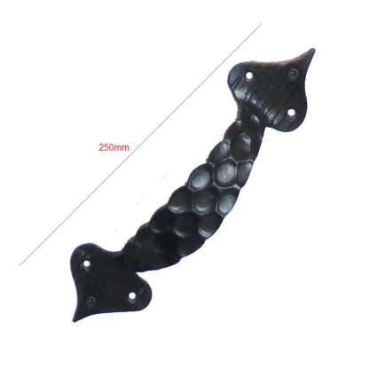 Hand Forged Iron Door Pull Handle Manillon 250mm #2651 - Image 2