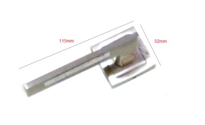 Zinc Door Handle Square Rose  52x115mm #2714 - Image 2
