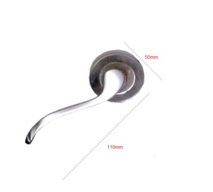 Zinc Door Handle On Round Rose  110x50mm DIA #2722 - Image 2