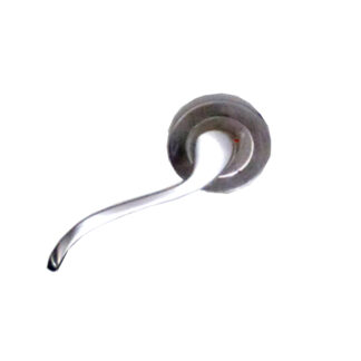 ZINC DOOR HANDLE ON ROUND ROSE 110x50mm DIA #2722