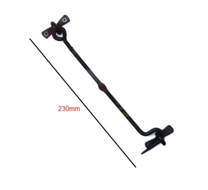 Antique Handforge Iron Barn Door Gate Hook Latch Scandinavia Wrought Iron Cabin Hook 230mm #3158 Black Finish - Image 2