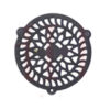 Brass Hardware India Supply Manufacturing Black Air Vent Cover Grille Floor Heat Vent Register Grille Heavy Cast Iron Design Rustic Duct Cover Overall Black Powder Coated Finish	 120mm #3184