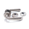 Stainless Steel Door Handle On Rose With Keyhole 130mm #4067 - Image 3