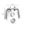 Stainless Steel Door Handle On Rose With Keyhole 130mm #4067 - Image 2