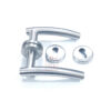 Stainless Steel Door Handle On Rose With Keyhole 145mm #4071 - Image 5