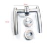 Stainless Steel Door Handle On Rose With Keyhole 145mm #4071 - Image 2