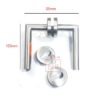 Stainless Steel Door Handle On Rose With Keyhole 125mm #4072 - Image 2