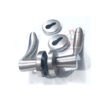 Stainless Steel Door Handle On Rose With Keyhole 125mm #4074 - Image 5