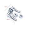 Stainless Steel Door Handle On Rose With Keyhole 125mm #4074 - Image 2