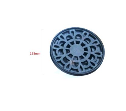 Aluminum Vent Systems Black Ceiling Grille - Round Air Vent Louver - Grill Cover - Aluminum Screen - HVAC Vents for Bathroom, Home Office, Kitchen 158x70mm x Jali 100mm # 4095 - Image 2