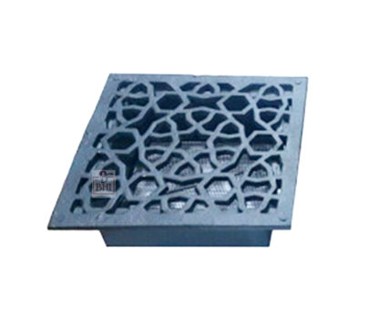 Aluminum Vent Systems Black Ceiling Grille - Round Air Vent  - Grill Cover - Aluminum Screen - HVAC Vents for Bathroom, Home Office, Kitchen Black Powder Coated 210x210mm x Jali 150x150mm #4096
