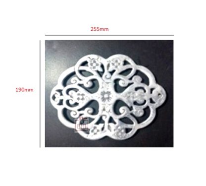 Cast Iron Trivets , Decorative Heavy Duty Hot Pot Holder Mat, Vintage Pattern Cast Iron Trivets with Pegs for Kitchen Dining Table 255mm #5020 - Image 2