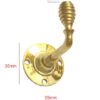 Brass Reeded Style Hook 55mm #5040 - Image 3
