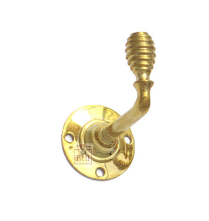 Brass Reeded Style Hook 55mm #5040