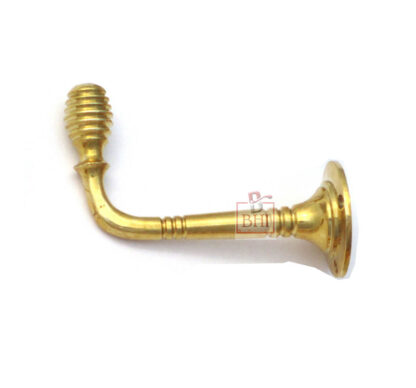 Brass Reeded Style Hook 70mm #5041 - Image 3