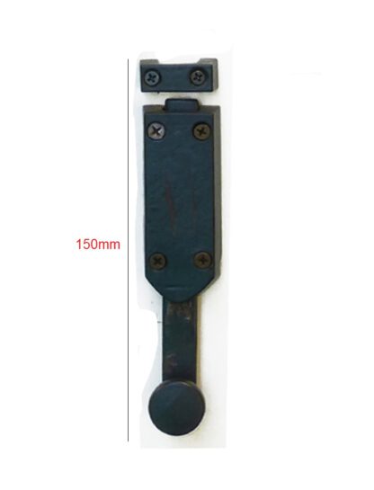 Cast Iron Barrel Bolt Latch, Slide Bolt Gate Latch, Heavy Duty Solid Cast Iron Black Powder Finish Door Lock for Fence/Wooden/Barn Door/Yard Door/Shed Door/Interior Door Latch 150mm #526 - Image 2