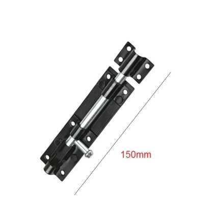 Ironmongery Straight Tower Bolt - Japanned Black  - 6" - Great for securing Flush Fitting Gates and shed Doors in a Closed Position, Adding Increased Security Door Bolt 150mm #548 - Image 2