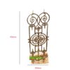 Hand Rails for Indoor Stairs, Modern Shaped Handrails with Scroll for Outdoor Steps, Rust Industrial Cast Iron Stair Railing Indoor for Porch Garden Loft Corridor, 935mm #6179 - Image 3