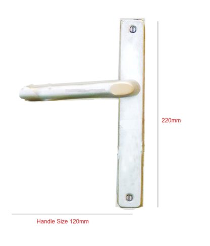 ALUMINUM DOOR HANDLE HANDLE-120mm x PLATE-220mm #638 - Image 2