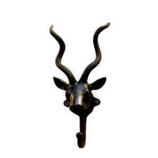 Cast Iron Animal Coat Hook"DEER"Style 250mm #674 Matt Black Finish