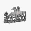 Aluminum & Cast Iron Hook "HORSE"- Four Hangers 230mm # 3276 - Image 5